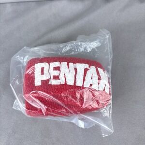 Vintage Pentax Cameras Sweatband Headband Red NOS
